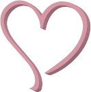  Heart alternating between light and hot pink